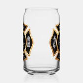 金ゴールド消防署消防士バッジ ガラス缶 (右)