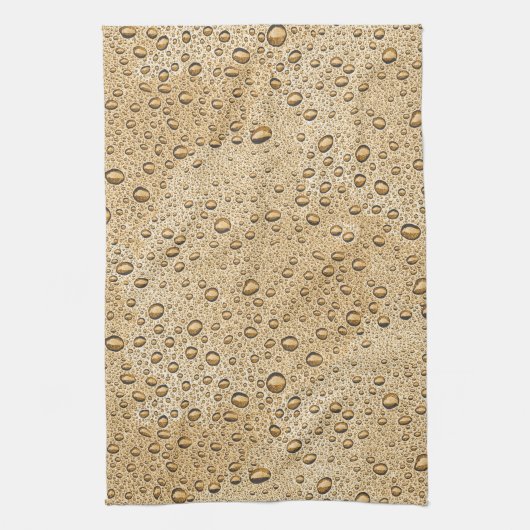 金ゴールド液滴 キッチンタオル (縦)