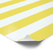 金ゴールド淡い色のとホワイトストライプズby Shirley Taylor ポスター (コーナー)