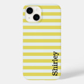 金ゴールド淡い色のとホワイトストライプズby Shirley Taylor Case-Mate iPhoneケース (裏面)