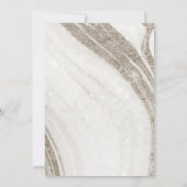 金ゴールド淡い色の大理石瑪瑙カップルシャワー招待状 サンキューカード (裏面)