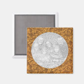 金ゴールド渦光磁石テンプレート マグネット (正面/裏面)