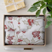 金ゴールド渦巻き旋回とブルゴーニュのホリーの白い組織Pa 薄葉紙 (ギフト)