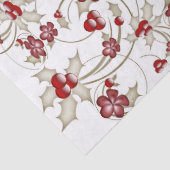 金ゴールド渦巻き旋回とブルゴーニュのホリーの白い組織Pa 薄葉紙 (詳細)