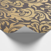 金ゴールド渦巻き ラッピングペーパー (角)