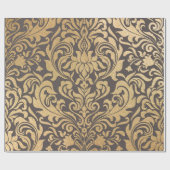 金ゴールド渦巻き ラッピングペーパー (フラット)