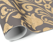 金ゴールド渦巻き ラッピングペーパー (ロールコーナー)