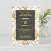 金ゴールド渦巻き 招待状 (スタンド正面)