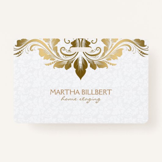 金ゴールド渦巻形のレース バッジ (正面)