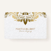 金ゴールド渦巻形のレース バッジ (裏面)