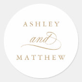 金ゴールド渦巻形のロマン結婚ク書 ラウンドシール (正面)