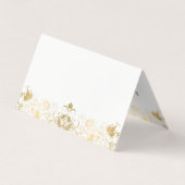 金ゴールド渦巻形のヴィンテージレースデザイン 名刺 (裏面)