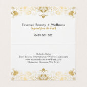 金ゴールド渦巻形のヴィンテージレースデザイン 名刺 (内部フラット)