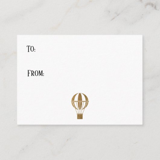金ゴールド温風船表示シャワー挿入カード エンクロージャーカード (裏面)