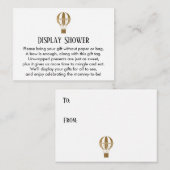 金ゴールド温風船表示シャワー挿入カード エンクロージャーカード (正面/裏面)