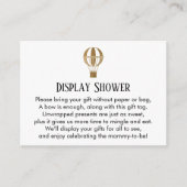 金ゴールド温風船表示シャワー挿入カード エンクロージャーカード (正面)