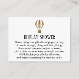 金ゴールド温風船表示シャワー挿入カード エンクロージャーカード