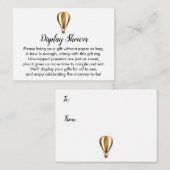 金ゴールド温風船表示シャワー挿入カード エンクロージャーカード (正面/裏面)