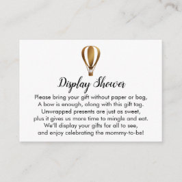 金ゴールド温風船表示シャワー挿入カード エンクロージャーカード