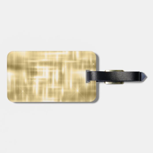 金ゴールド滴下エレガントグリッターモノグラム ラゲッジタグ (裏面横)