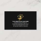 金ゴールド漏れ屋根ホーム修復 名刺 (裏面)