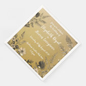 金ゴールド澄んとシンプルフローラデザイン結婚の (コーナー)