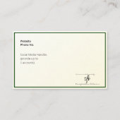 金ゴールド濃淡グラデーションおよびハンターロゴ標準 名刺 (裏面)