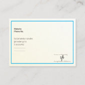 金ゴールド濃淡グラデーションとスカイブルーのロゴMighty 名刺 (裏面)