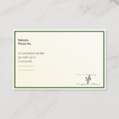 金ゴールド濃淡グラデーションとハンターロゴ（ユーロ） 名刺 (裏面)