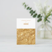 金ゴールド火花耳飾り名刺 名刺 (スタンド正面)