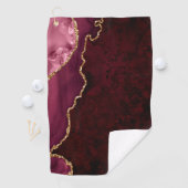 金ゴールド灰モノグラムの酸 ゴルフタオル (インサイチュ)