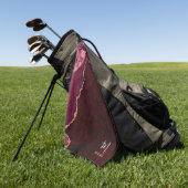 金ゴールド灰モノグラムの酸 ゴルフタオル (グリーン)