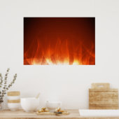 金ゴールド炎 ポスター (キッチン)