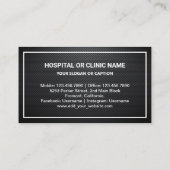 金ゴールド炭素繊維歯科診療所歯科 名刺 (裏面)