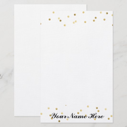 金ゴールド点 便箋 (正面/裏面)