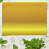 金ゴールド無地のキッチンタオル キッチンタオル (折り畳み)