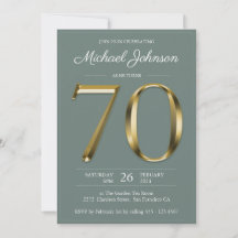 金ゴールド無地の文字セージグリーンクラス70誕生日