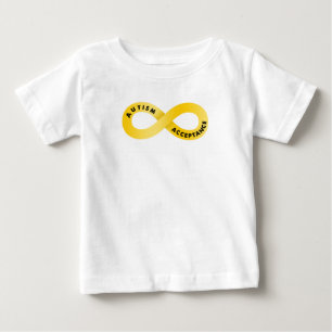 金ゴールド無限遠自閉症シンボル ベビーTシャツ