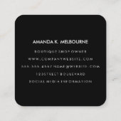 金ゴールド照明要素フェイク付きモノグラム スクエア名刺 (裏面)