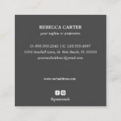 金ゴールド熱エレガント帯ヒトデビーチ沿岸 スクエア名刺 (裏面)