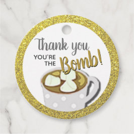 金ゴールド熱ココア爆弾 | DIY 結婚's フェイバータグ