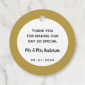 金ゴールド熱ココア爆弾 | DIY 結婚's フェイバータグ (裏面)