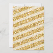 金ゴールド熱帯パイナップルブライダルシャワー招待 招待状 (裏面)