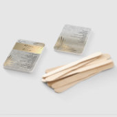 金ゴールド熱帯ビーチ結婚式プログラムハンドファン ハンドファン (組立なし)