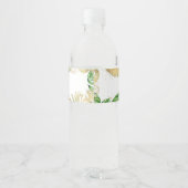 金ゴールド熱帯フローラウォーターボトルラベル ペットボトルラベル (裏面)