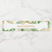 金ゴールド熱帯フローラウォーターボトルラベル ペットボトルラベル (シングルラベル)