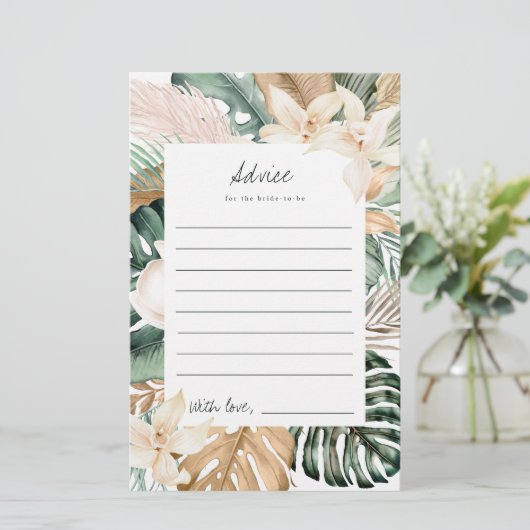 金ゴールド熱帯フローラブライダルシャワーアドバイス (スタンド正面)