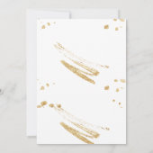 金ゴールド熱帯フローラブライダルシャワー招待 招待状 (裏面)