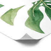 金ゴールド熱帯熱ベビーシャワー歓迎ポスター ポスター (角)