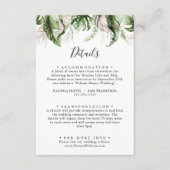 金ゴールド熱帯結婚緑詳細 エンクロージャーカード (正面)